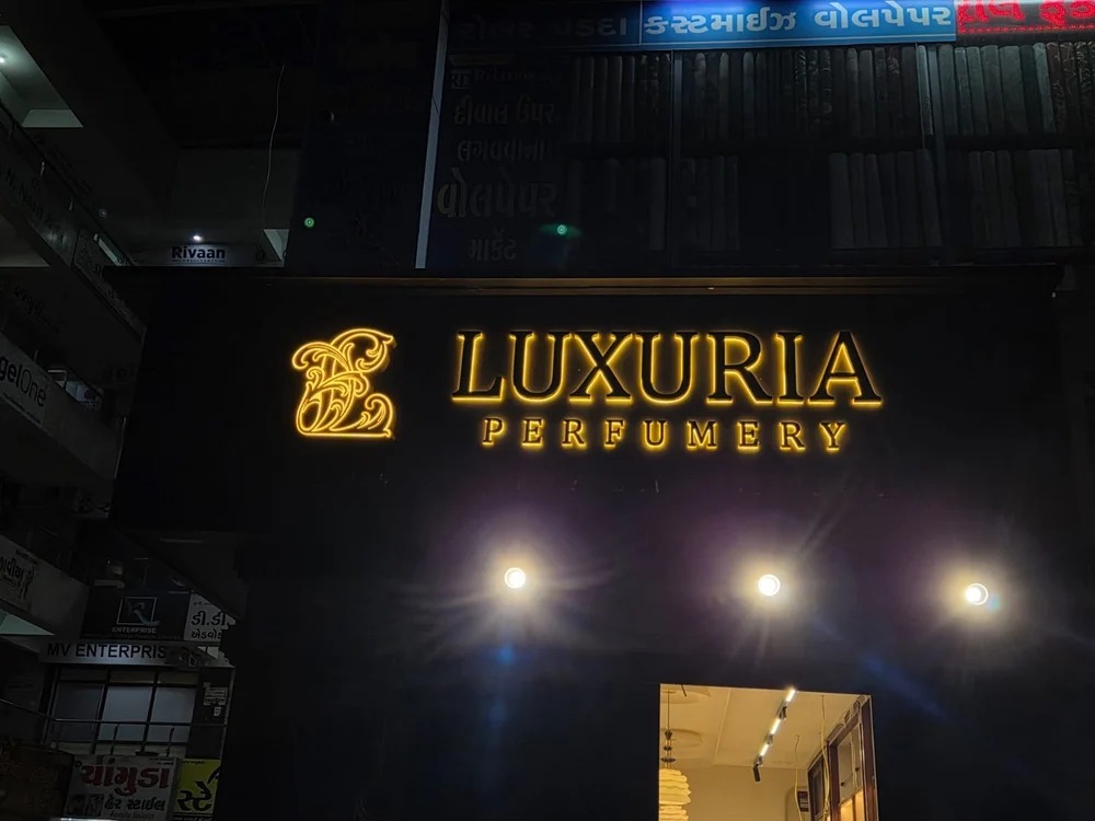 SS Golden Backlit Signage