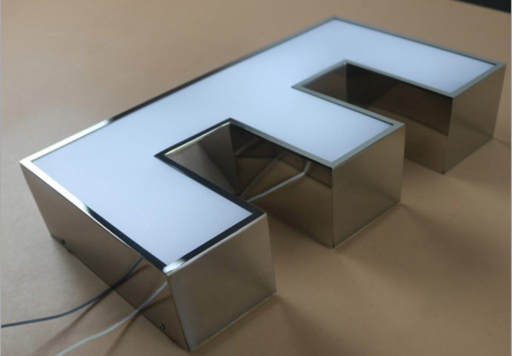 Steel with acrylic sign board