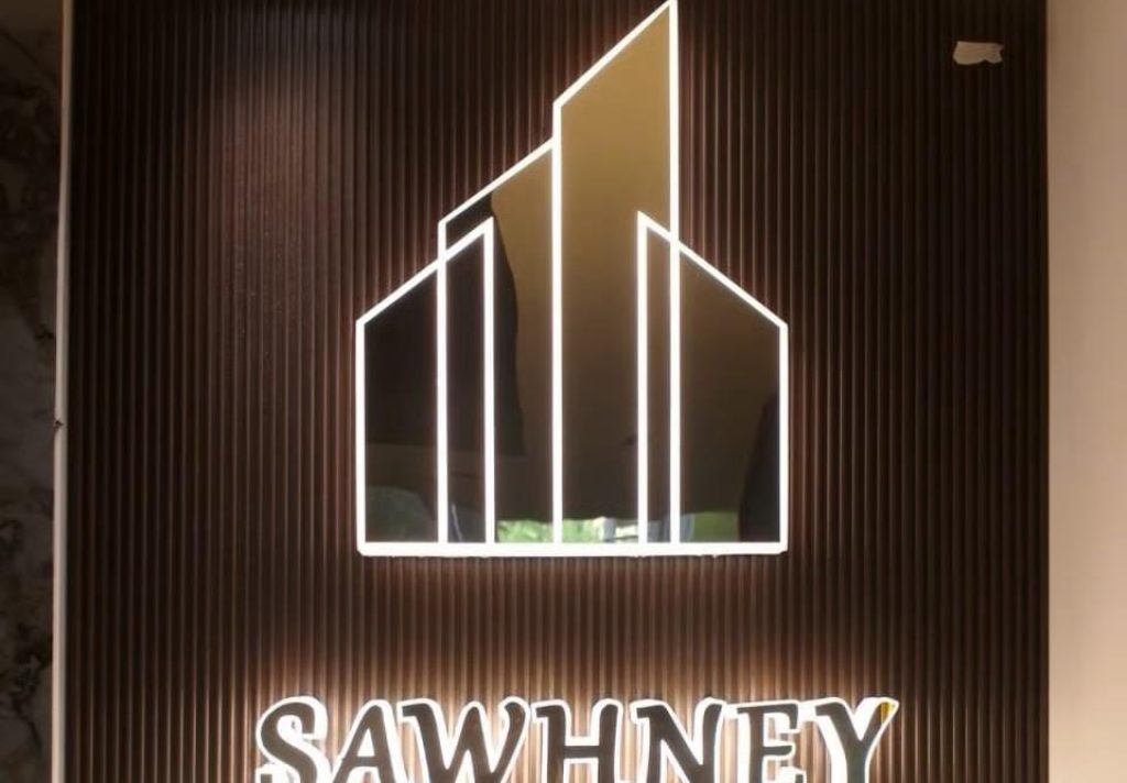 Acrylic led board for reception